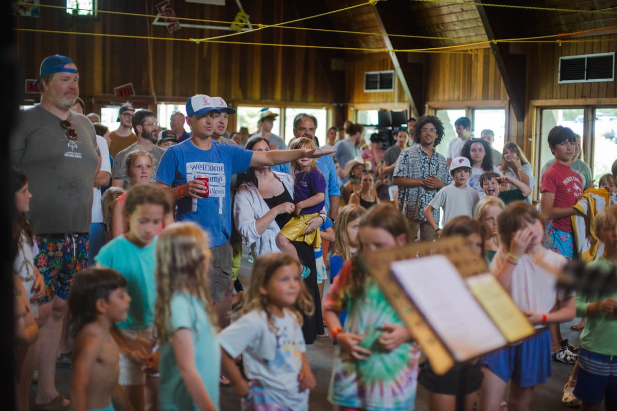 Community gathered at Camp Bratton-Green